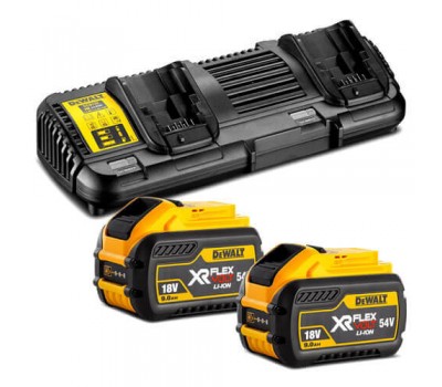 Зарядний пристрій та 2 акумулятори XR FLEXVOLT DCB547 9Ач DeWALT DCB132X2