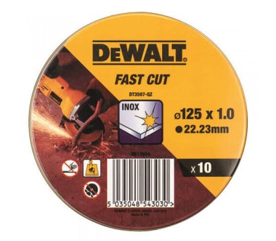 Набір кіл відрізних 10шт DeWALT DT3507