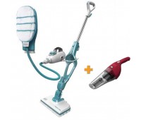 Парова щітка та пароочисник 9в1 + подарунок акумуляторний пилосос BLACK+DECKER FSMH1351SM+NVB115WA