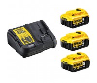 Зарядний пристрій та 3 акумулятори DCB184 5Ач DeWALT DCB115P3