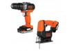 Набір із двох акумуляторних електроінструментів BLACK+DECKER BDCK122S1S