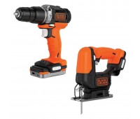 Набір із двох акумуляторних електроінструментів BLACK+DECKER BDCK122S1S