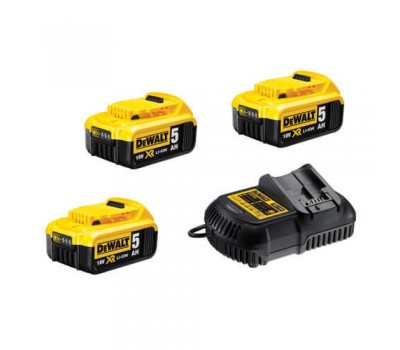 Зарядний пристрій та 2 акумулятори DCB184 5Ач DeWALT DCB105P3