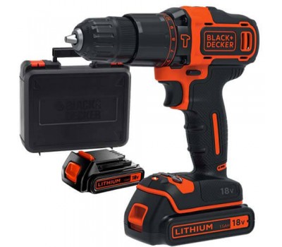 Дриль-шуруповерт ударний акумуляторний BLACK+DECKER BDCHD18KB Дриль-шуруповерт ударний акумуляторний BLACK+DECKER BDCHD18KB