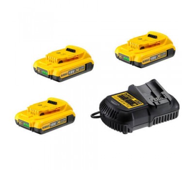 Зарядний пристрій та 3 акумулятори DCB183 2Ач DeWALT DCB105D3