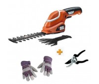 Акумуляторні універсальні садові ножиці-кущоріз BLACK+DECKER GSL700KIT
