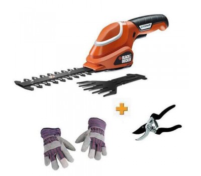 Акумуляторні універсальні садові ножиці-кущоріз BLACK+DECKER GSL700KIT Акумуляторні універсальні садові ножиці-кущоріз BLACK+DECKER GSL700KIT