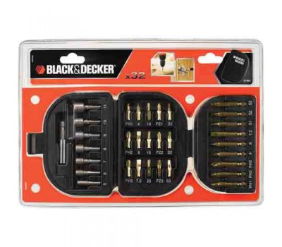 Набір торцевих бит і головок BLACK+DECKER A7094 Набір торцевих бит і головок BLACK+DECKER A7094