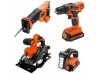 Набір із чотирьох електроінструментів BLACK+DECKER BDC4KITB Набір із чотирьох електроінструментів BLACK+DECKER BDC4KITB
