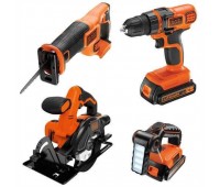 Набір із чотирьох електроінструментів BLACK+DECKER BDC4KITB
