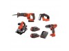 Набір із чотирьох електроінструментів BLACK+DECKER BDC4KITB Набір із чотирьох електроінструментів BLACK+DECKER BDC4KITB