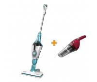 Парова щітка та пароочисник 15в1 + подарунок акумуляторний пилосос BLACK+DECKER FSMH13151SM+NVB115WA