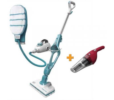 Парова щітка та пароочисник 11в1 + подарунок акумуляторний пилосос BLACK+DECKER FSMH13101SM+NVB115WA