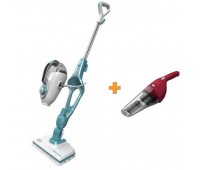 Парова щітка та пароочисник 7в1 + подарунок акумуляторний пилосос BLACK+DECKER FSMH1321+NVB115WA