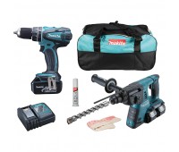 Набор инструментов Makita DLX2137M (DHR263,DHP482,BL1840Bx3,DC18RC)