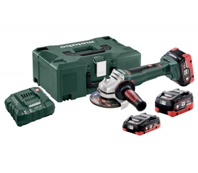 Акумуляторна болгарка Metabo WB 18 LTX BL 125 Quick LiHD 2x5.5 Аг + 1x4.0 Ач Акумуляторна болгарка Metabo WB 18 LTX BL 125 Quick LiHD 2x5.5 Аг + 1x4.0 Ач